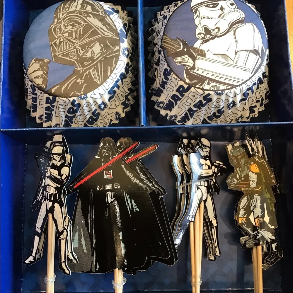 WILLIAMS SONOMA STAR WARS GALACTIC EMPIRE CUPCAKE CUPS & TOPPERS